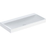 Lavabo serie Geberit ONE: 105x48cm, Toma de grifo=Sin, Rebosadero=Sin, Blanco / KeraTect
